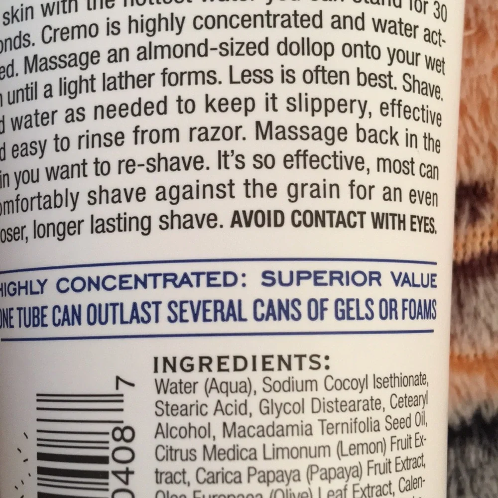 cremo beard shaving cooling cream brand new